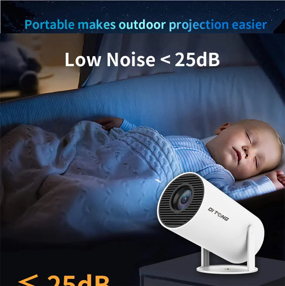 Portable 4K 120 inches Projector for Movies and Games