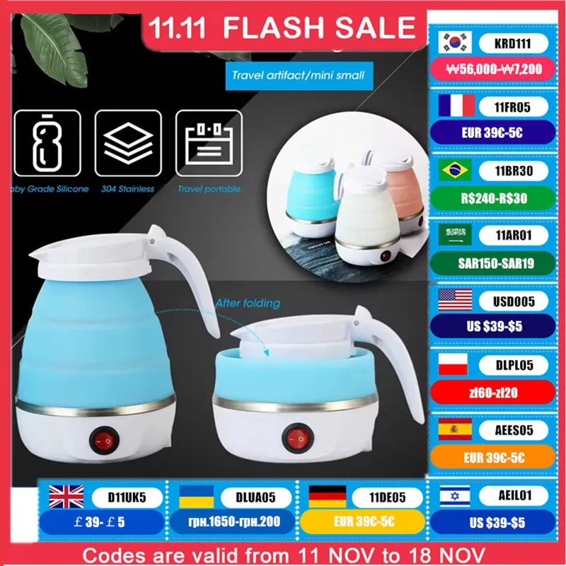 Portable Folding water heater for tea, coffee and noodles