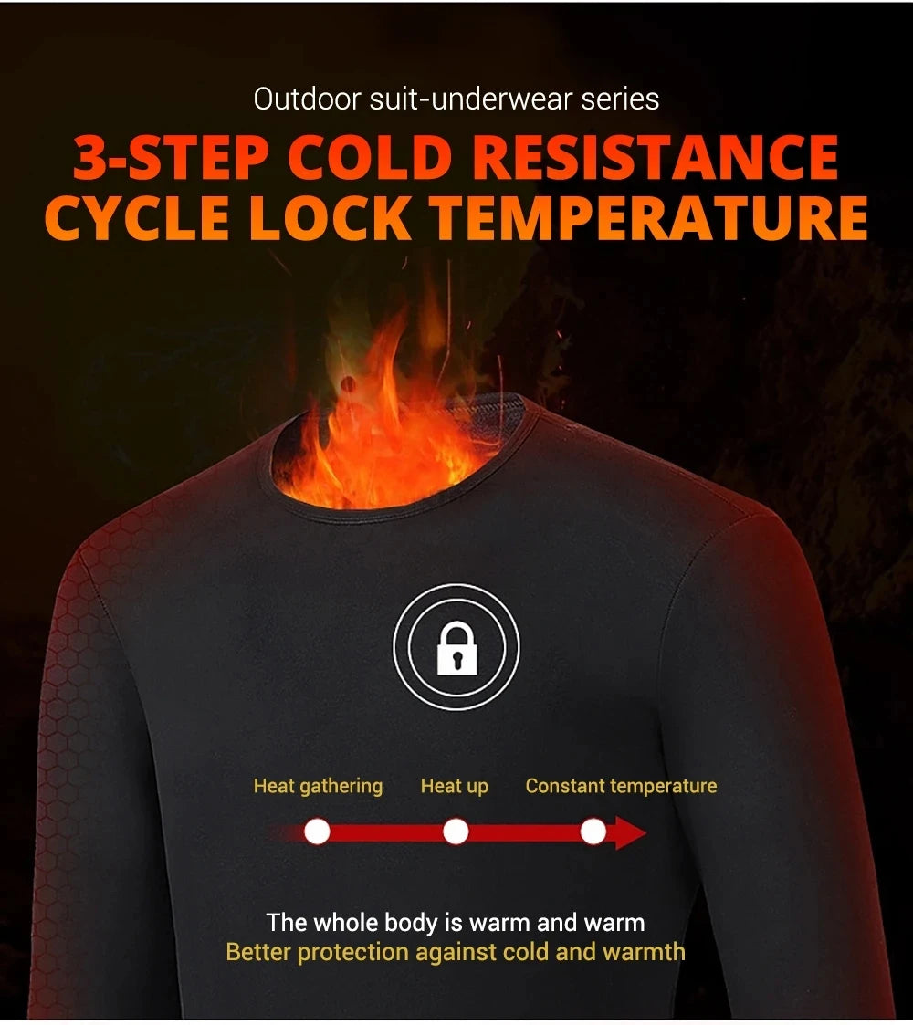 Winter Heated Underwear Set Women Men USB Electric Heating Jacket Winter Sports Thermal Underwear Electric Heated Equipment