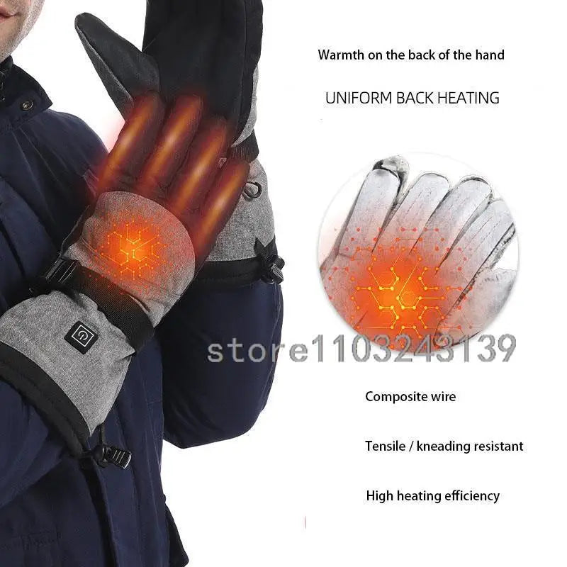 3M Heated Gloves Hand Warmer Electric Thermal Gloves Waterproof Snowboard Cycling Motorcycle Bicycle Ski Outdoor Winter Gloves