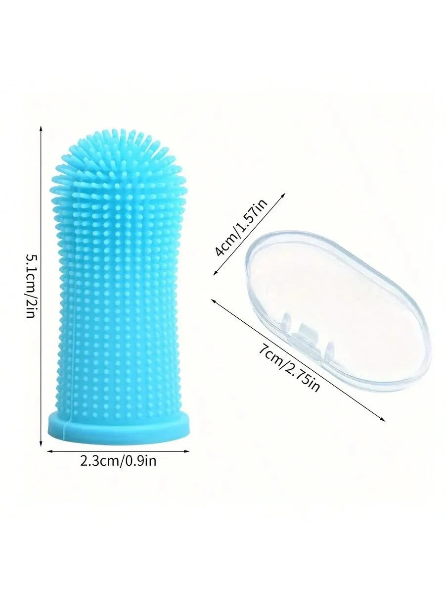 Pet Finger Toothbrush Cleaning Products for Cats and DogsOral Cleaning ToothbrushesSilicone Bristles