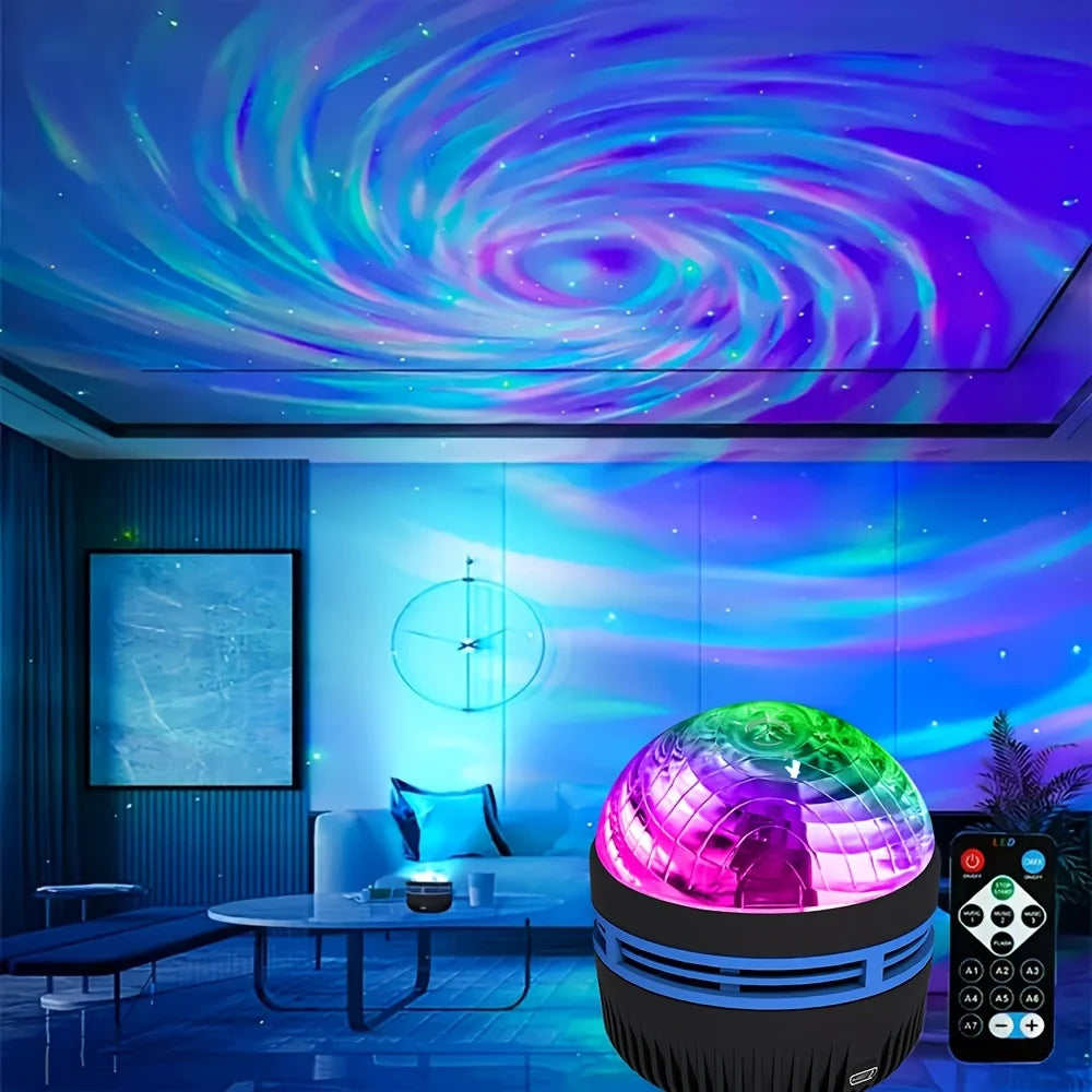 LED NightLights Galaxy Projector Remote Control 5V USB Rechargeable Starry Sky Lamp DMX Sound Active 7 Modes for Kids Room Decor