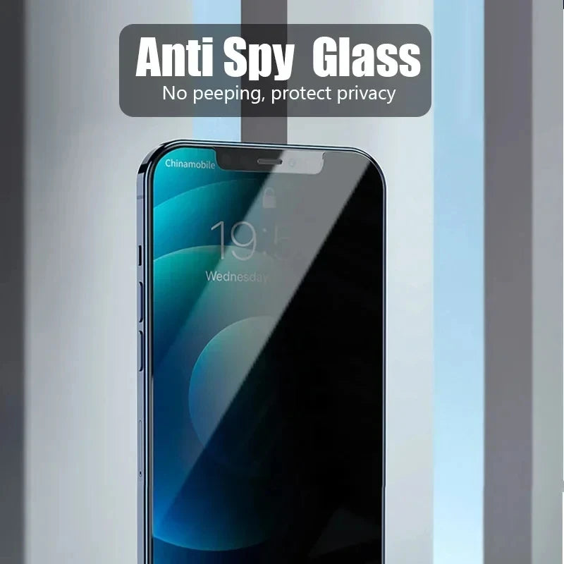 5 PCS Anti-spy Glass For iPhone 15/14/13/12/11 Pro Max Anti Fall Tempered Glass For iPhone 15Pro 14Pro Privacy Screen Protector