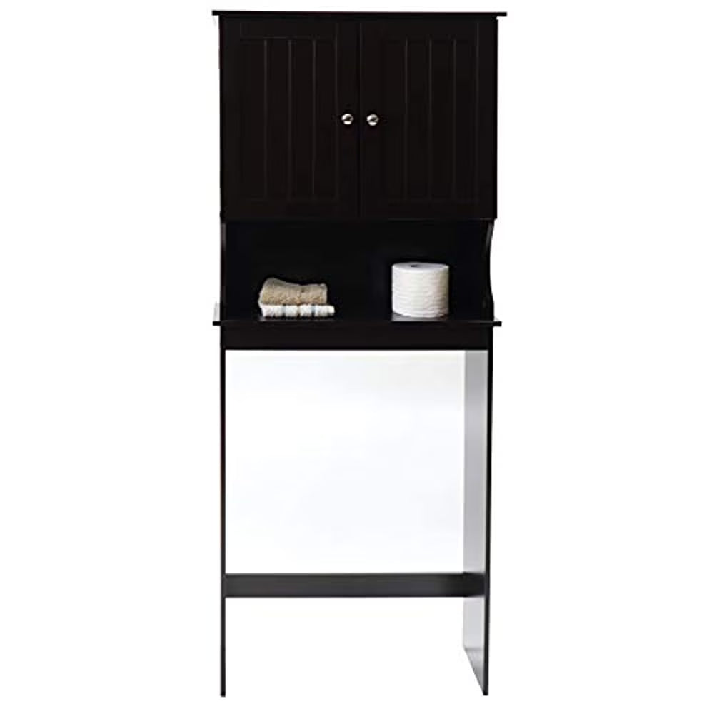Country Two Door over the Toilet Cabinet, Adjustable Shelf, Espresso
