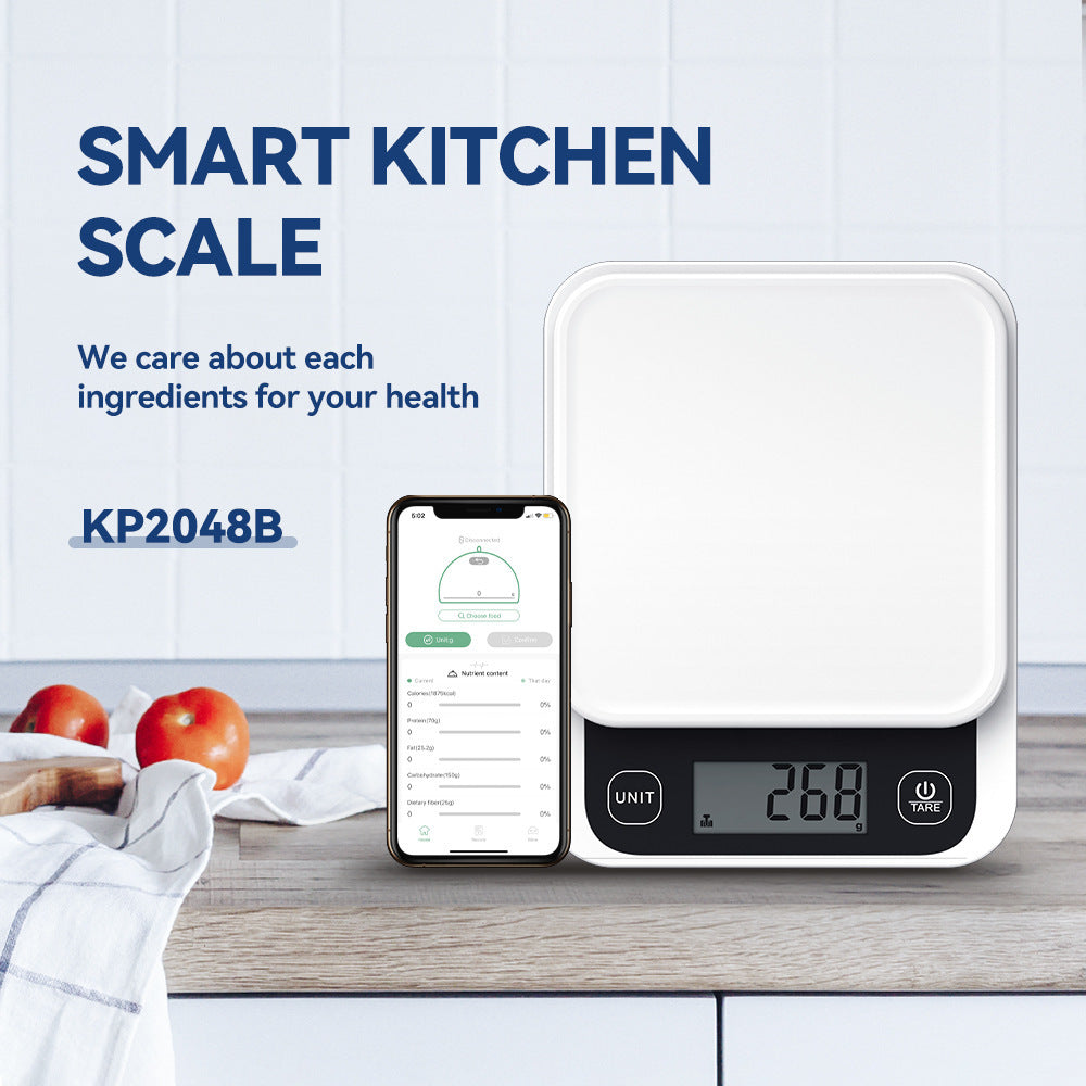 Smart Kitchen Scale with Nutrition Calculator App - Digital Food & Calorie Scale for Cooking and Baking.