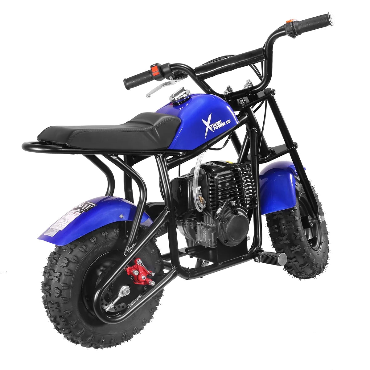 Mini Dirt Bike, 40CC Gas Powered Mini Bike, 4 Stroke off Road Trail Bike for Kids & Adults, up to 20 MPH, Weight Support up to 165Lbs Blue