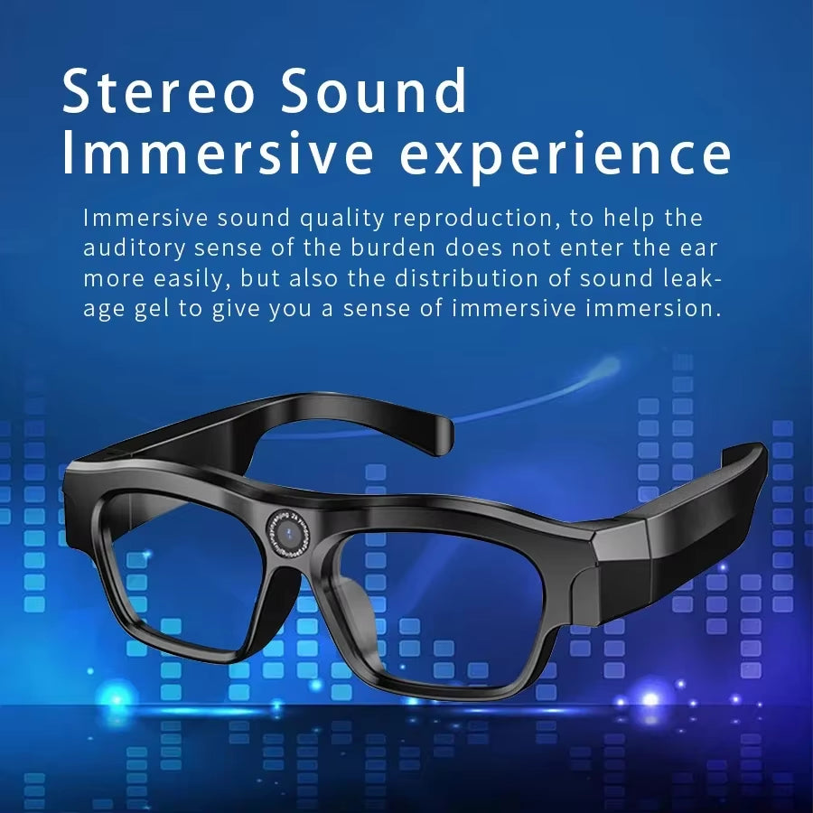 2K/4K High-Definition Sports Camera Sunglasses with Bluetooth Call Functionality for Outdoor Video Recording