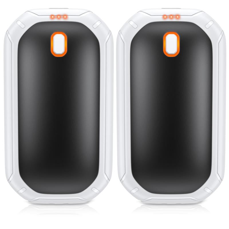 Rechargeable Hand Warmers - 2 Pack Portable Magnetic Electric Design with 12 Hours of Warmth, Double-Sided Heating, Ideal for Outdoor Activities and Camping - Perfect Winter Gifts for Men and Women