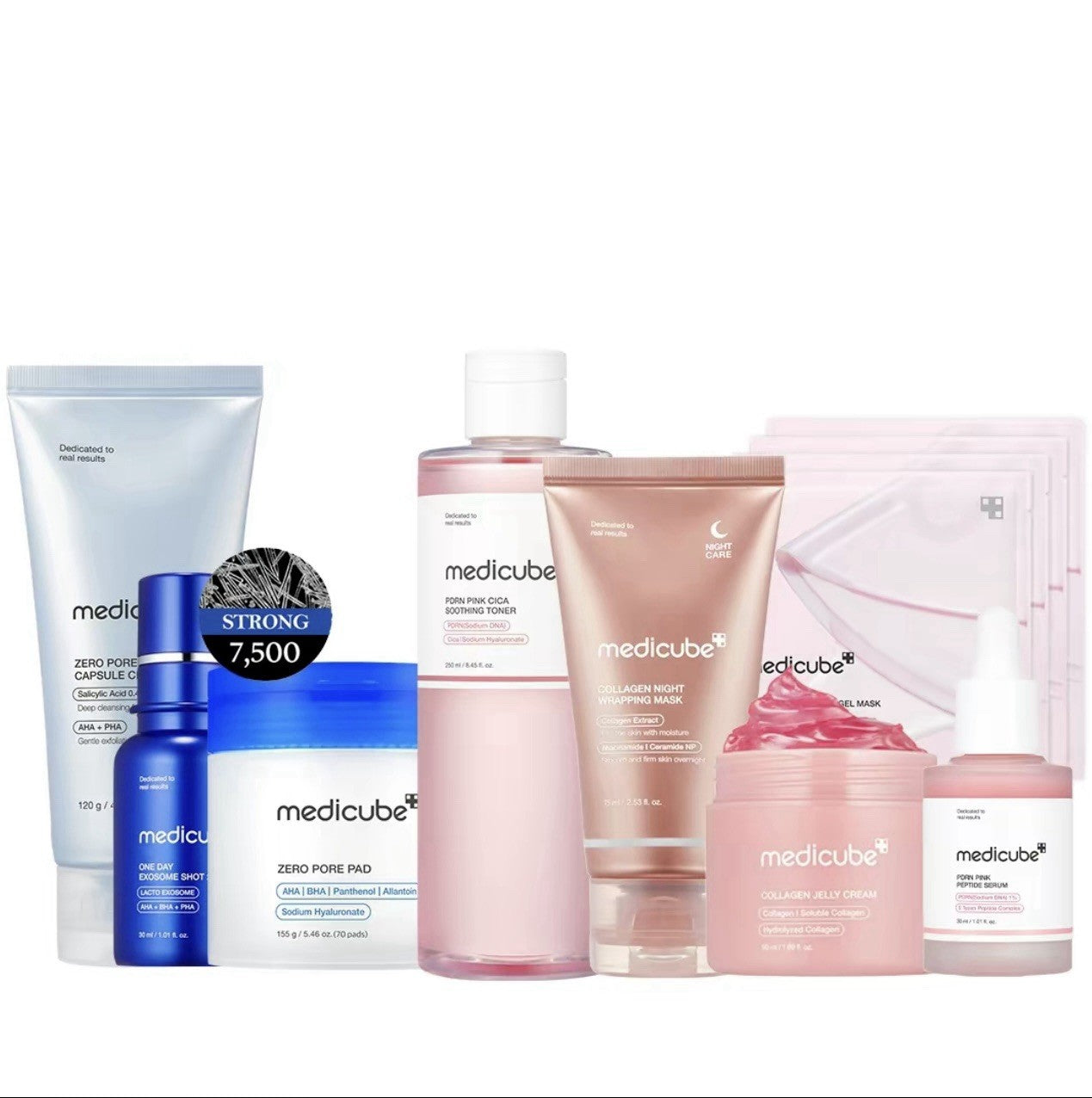 Medicube Official Glass Glow Skincare Set Includes 8 Full Size Products