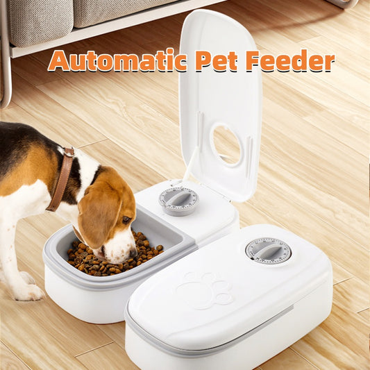 PawPal Automatic Pet Feeder: Smart Food Dispenser for Cats and Dogs with Timer & Stainless Steel Bowl