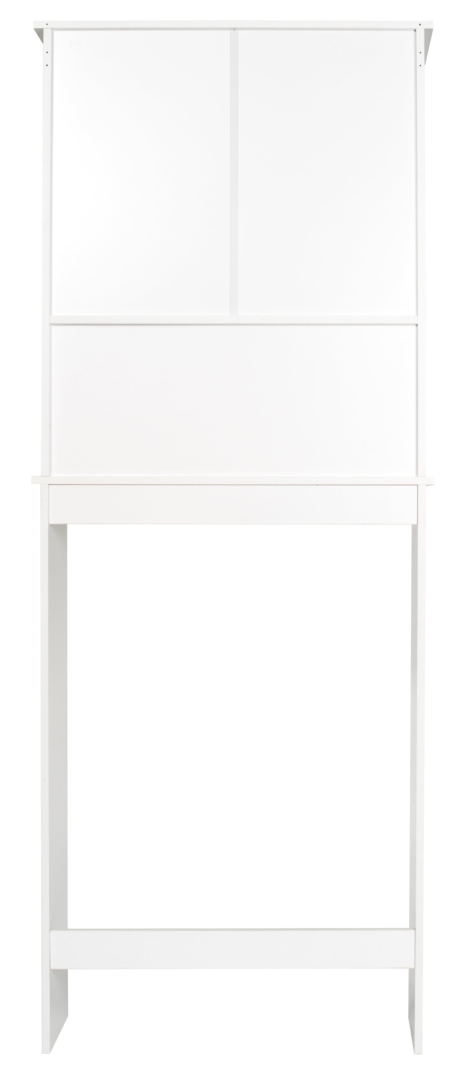Country Two Door over the Toilet Cabinet, Adjustable Shelf, White