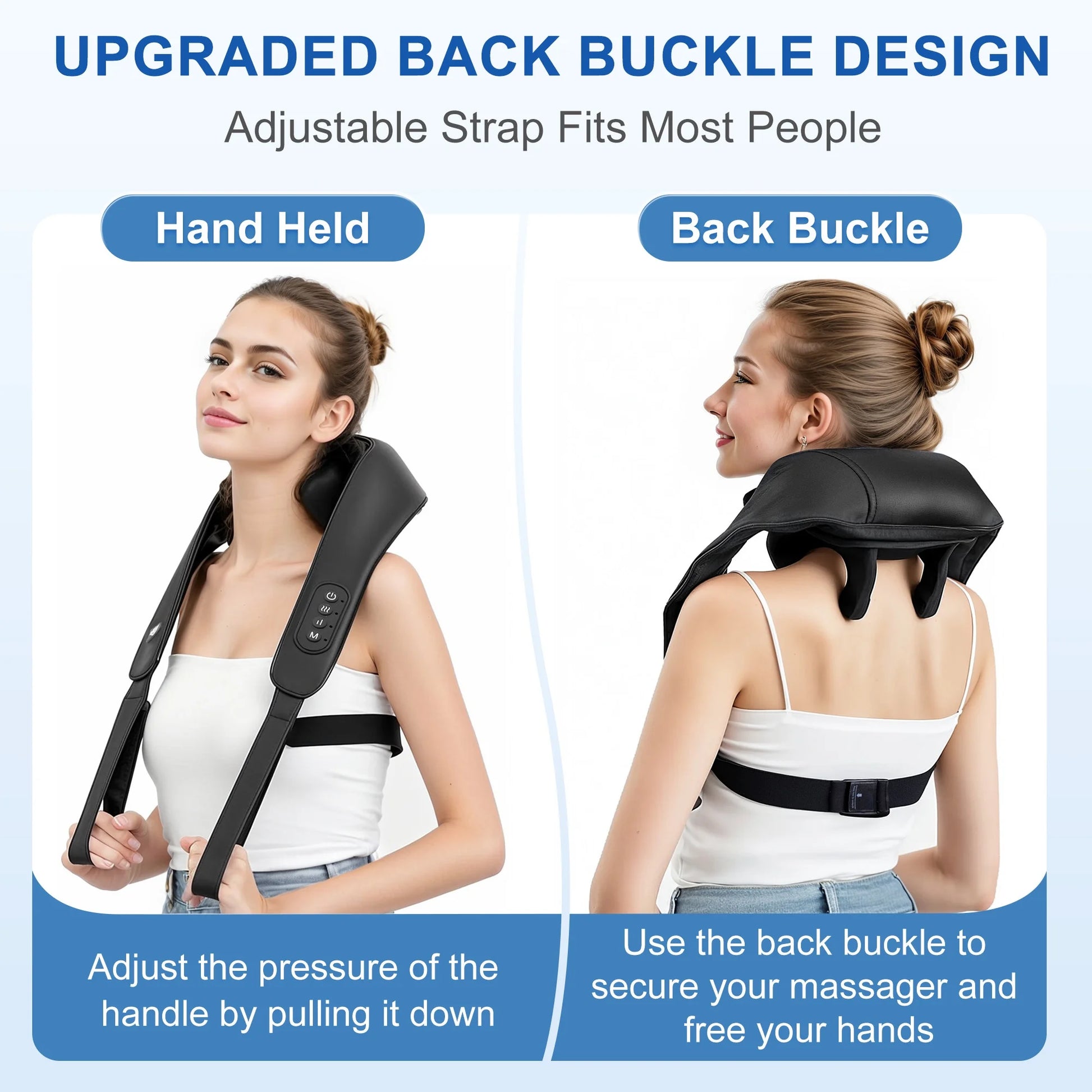 All Joints Massager with Heat - 6D Shiatsu Deep Tissue Kneading for Back, Leg, Muscle Pain Relief