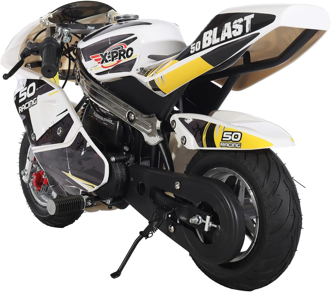 Blast Mini Gas Pocket Bike, Gas-Powered Pocket Motorcycle, Perfect Mini Pocket Bike for Kids(Black)