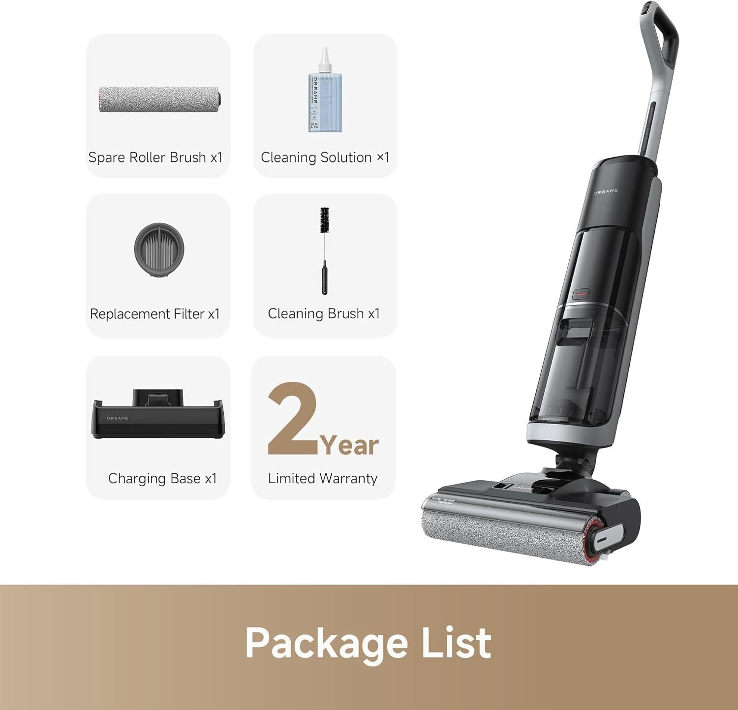 DREAME H14 Wet Dry Vacuum Cleaner 180° Lie-Flat Cordless Vacuum Mop Hot Air New