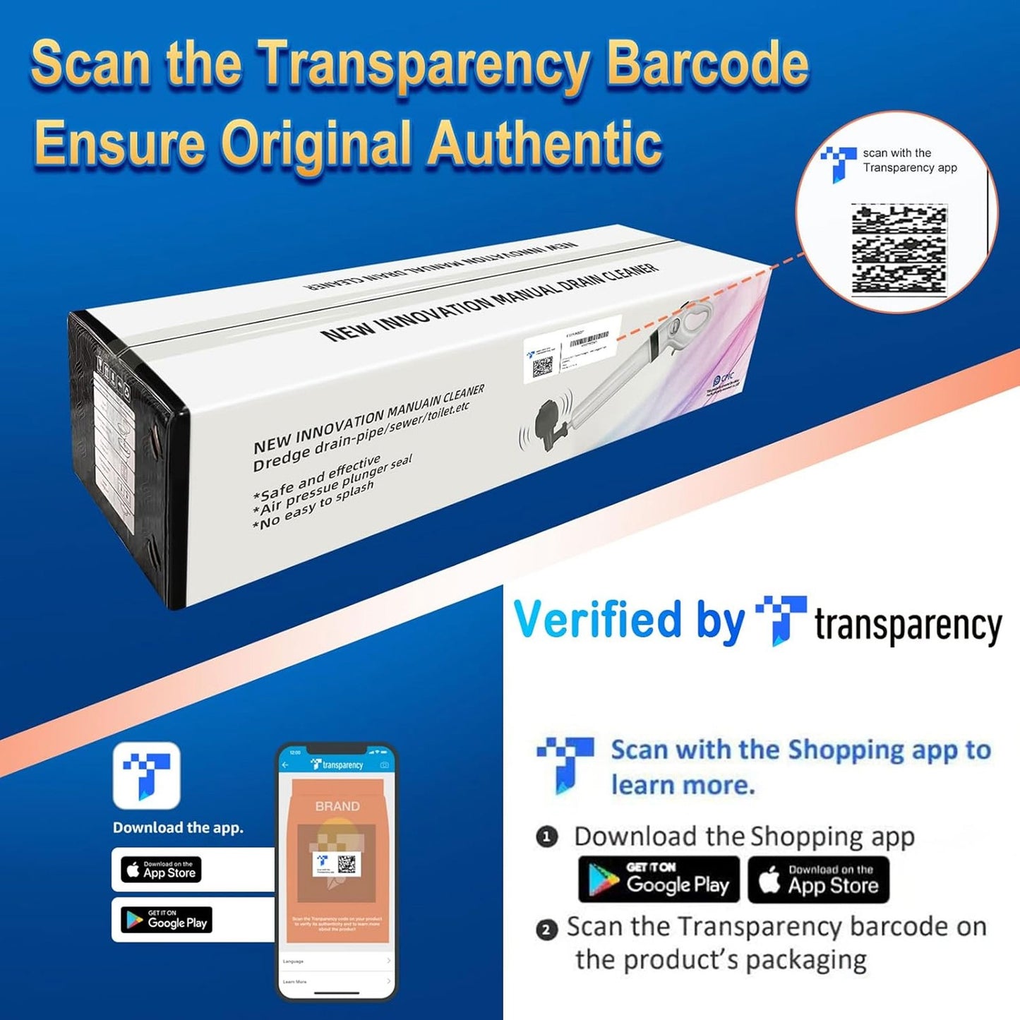 FEIYABDF Bathroom Manual High Pressure Air Toilet Plunger for Unclogging Pipes